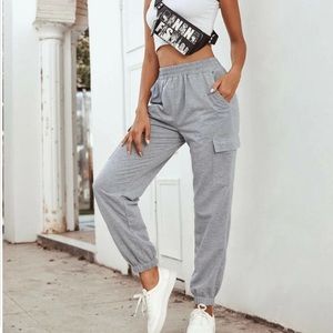 Grey utility sweatpant joggers